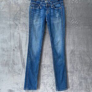 Miss Me Fleur-de-Lise Embellished Pocket Skinny Jean Size 26